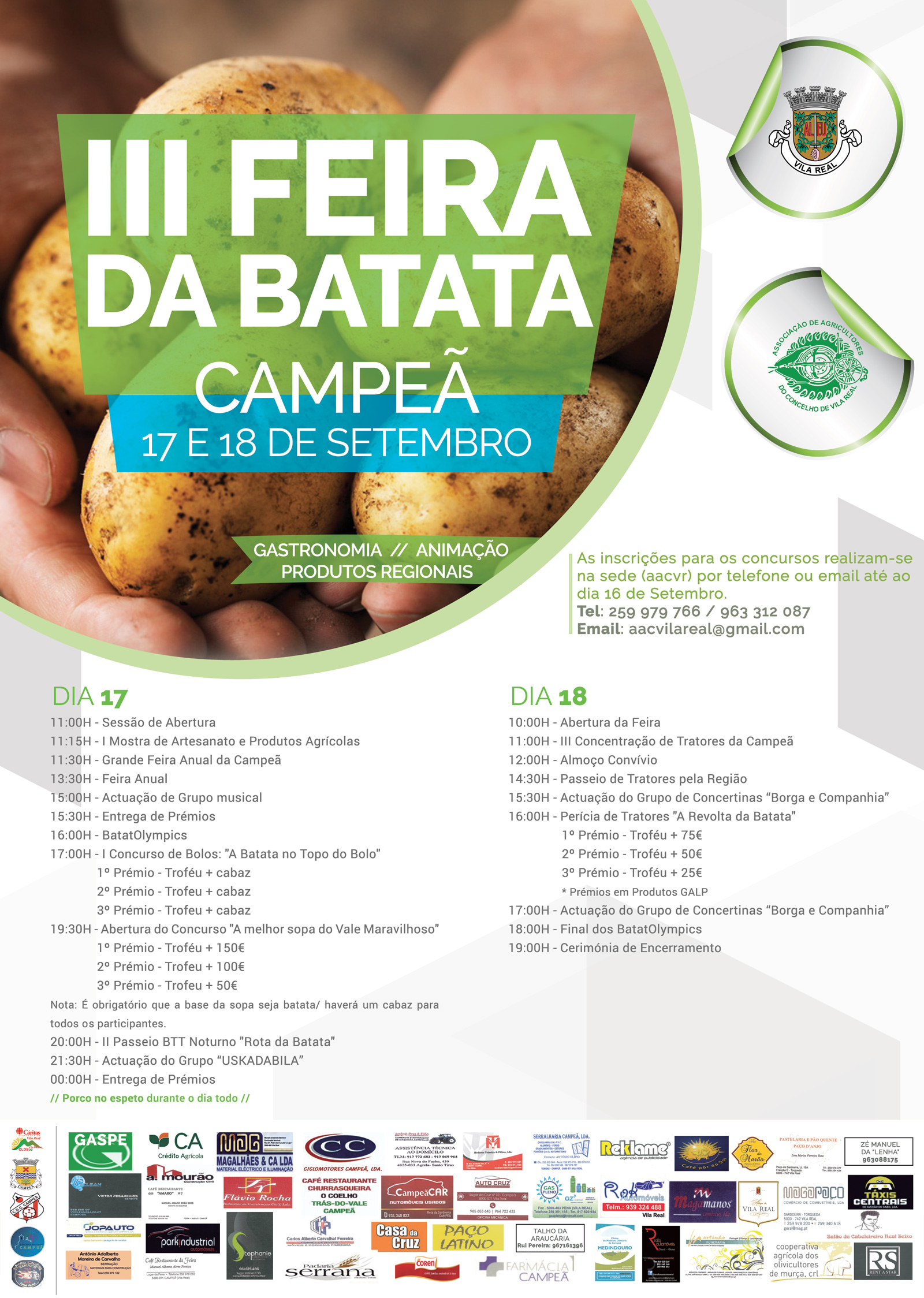 DIAS 17 E 18 DE SETEMBRO | III EDIÇÃO DA FEIRA DA BATATA DA CAMPEÃ