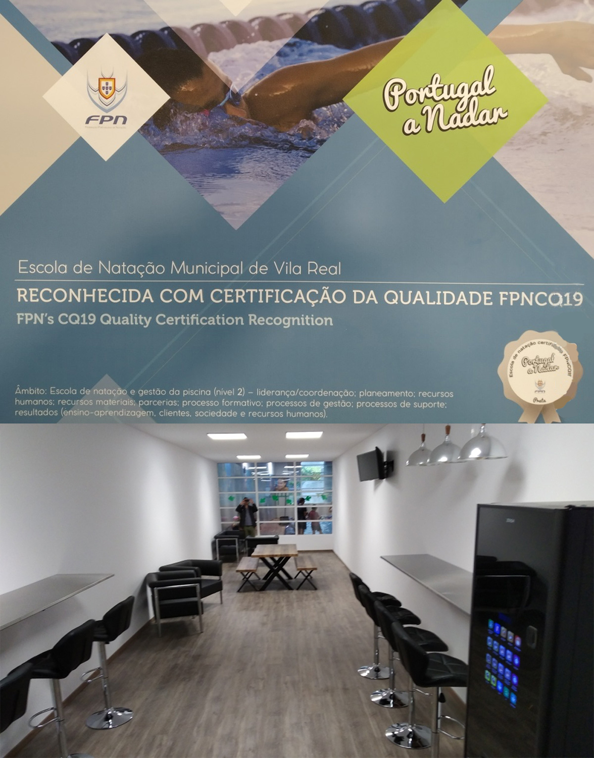 ESCOLA MUNICIPAL DE NATAÇÃO MANTÉM CERTIFICAÇÃO DE QUALIDADE E CONFIANÇA NÍVEL 2 DA FEDERAÇÃO PORTUGUESA DE NATAÇÃO